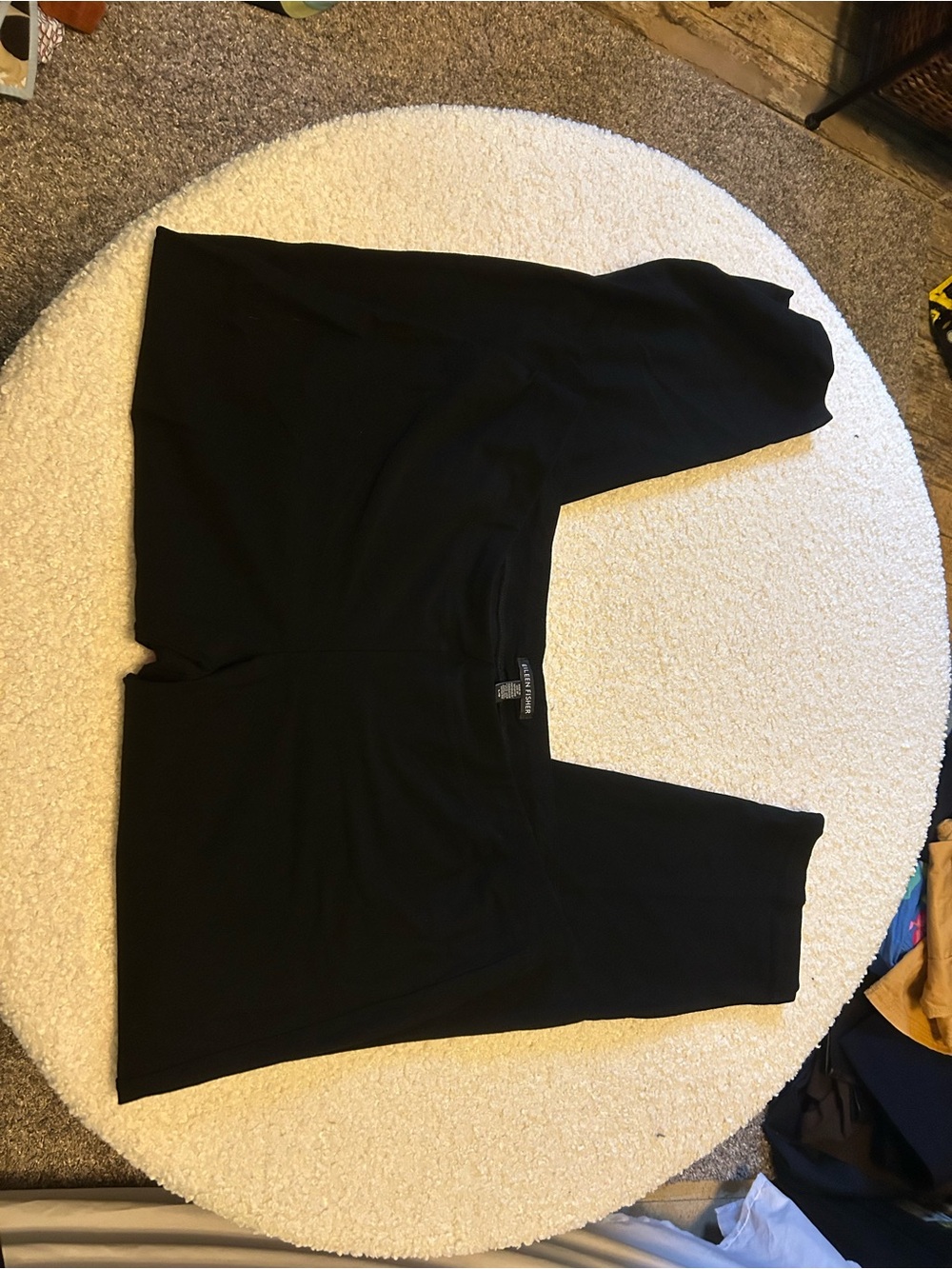 Eileen Fisher Black Straight-Leg Ponte Pants